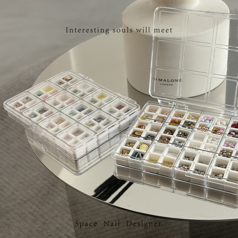Tech Accessories Box - 48 Grids Nail Accessories Storage Box