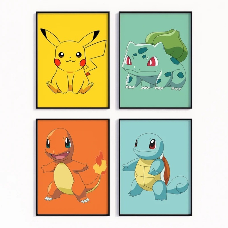 Tech Home Accessories - Cartoon Anime Poster Pokemon Pokémon Pikachu