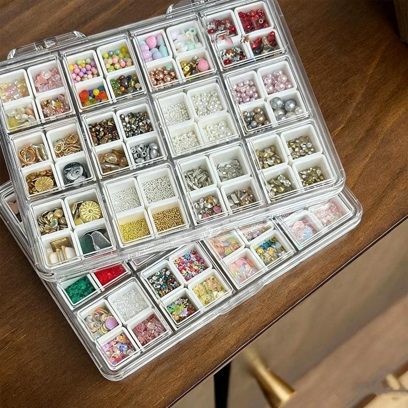 Tech Accessories Box - 48 Grids Nail Accessories Storage Box