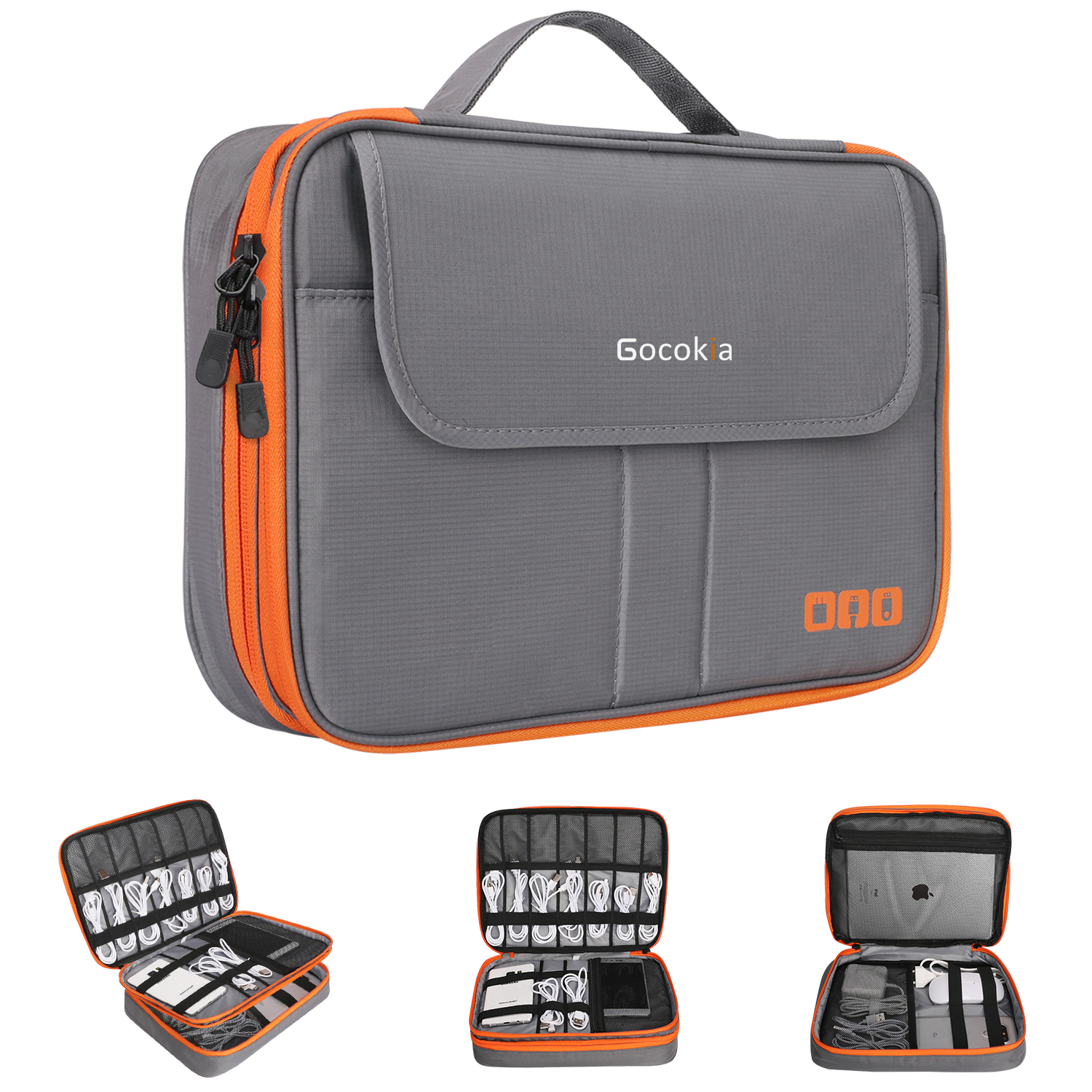Tech Accessories Organizer - Double Layers Large Capacity Travel Electronic