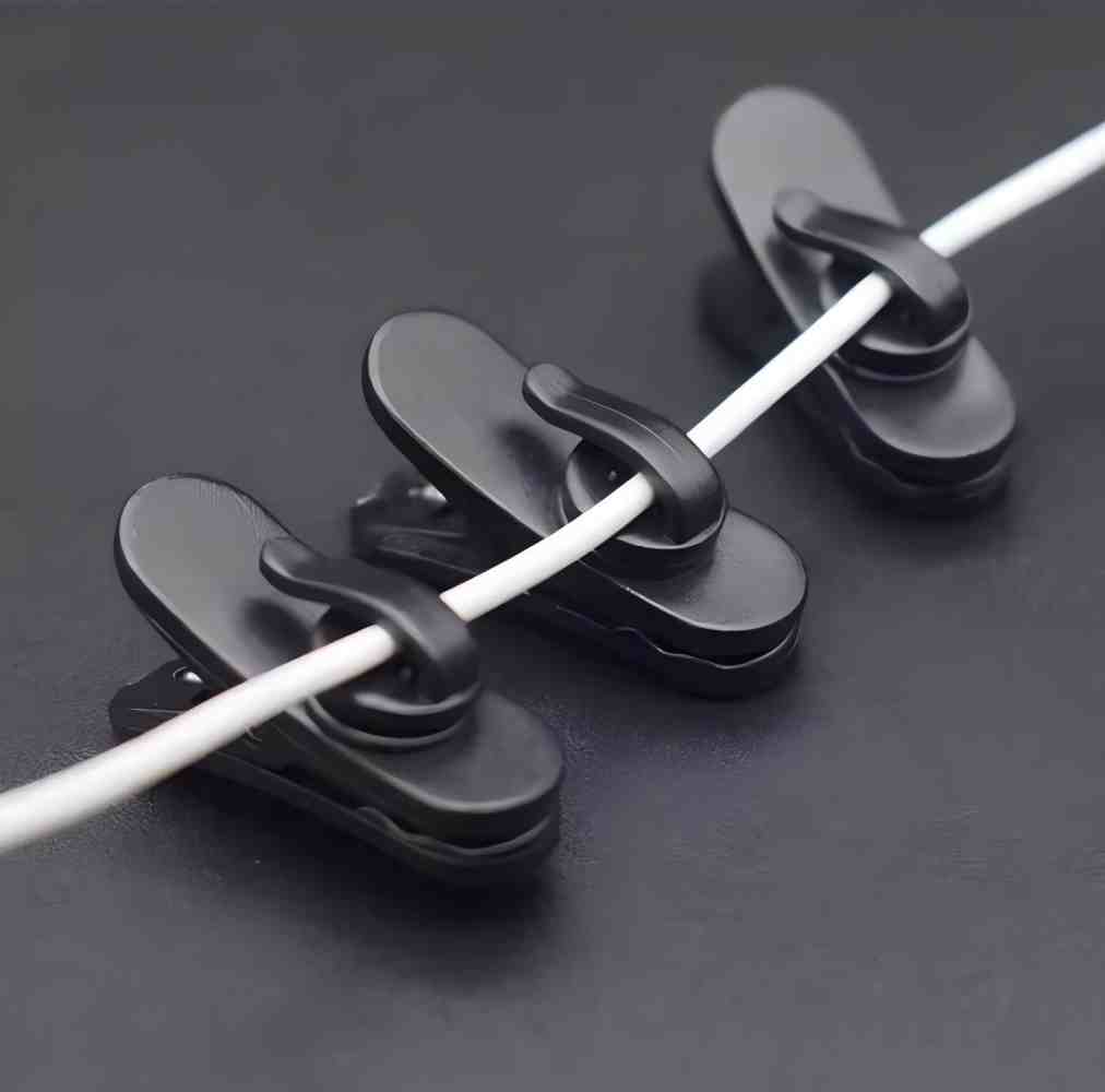 10pcs Rotating Earphone Cable  - Desk Cable Clip avaliação e preço