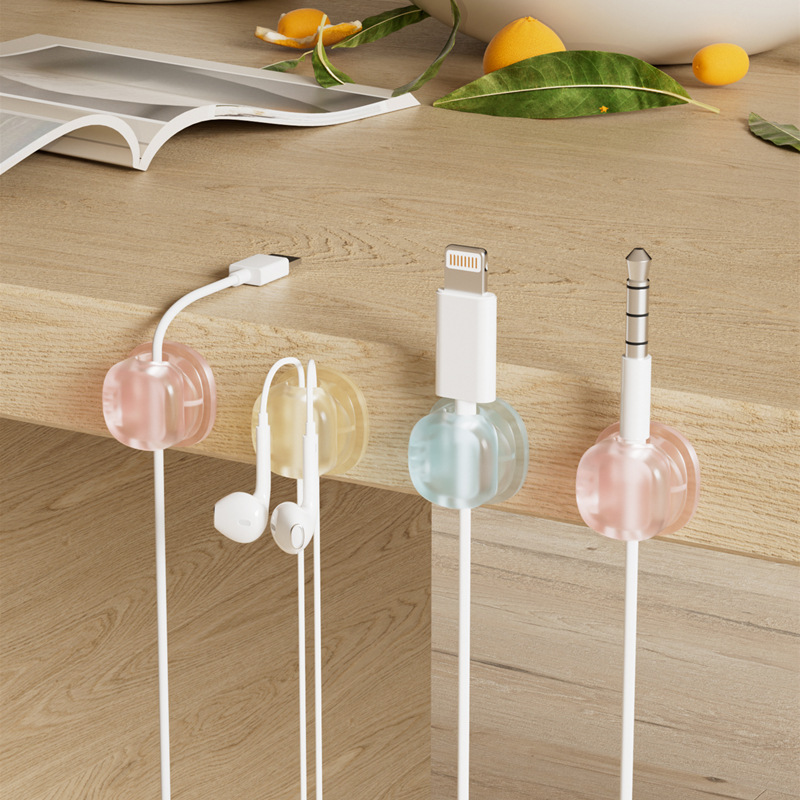 3 transparent color magnetic c - Desk Cable Clip avaliação e preço