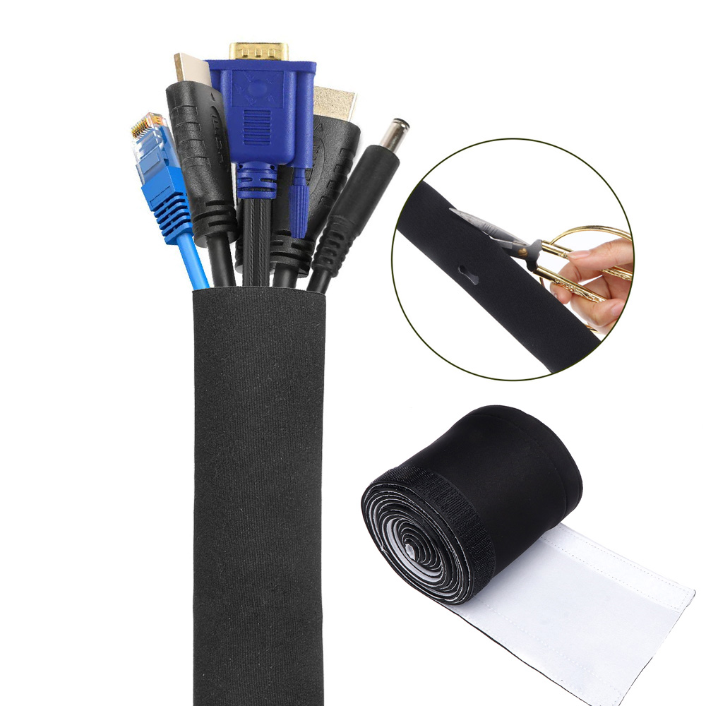 DIY Cable Management Sleeve Br - Cable Sleeve Neoprene avaliação e preço
