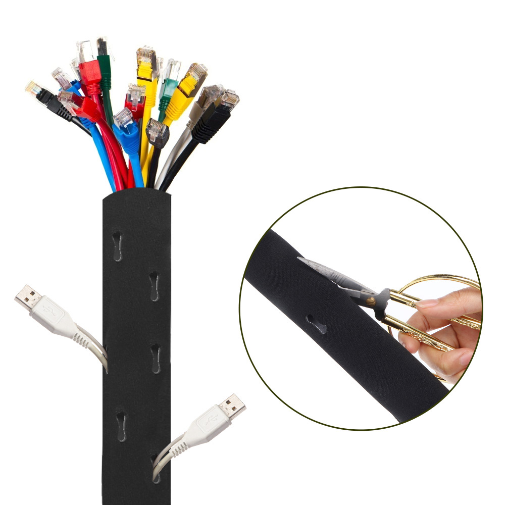DIY Cable Management Sleeve Br - Cable Sleeve Neoprene avaliação e preço