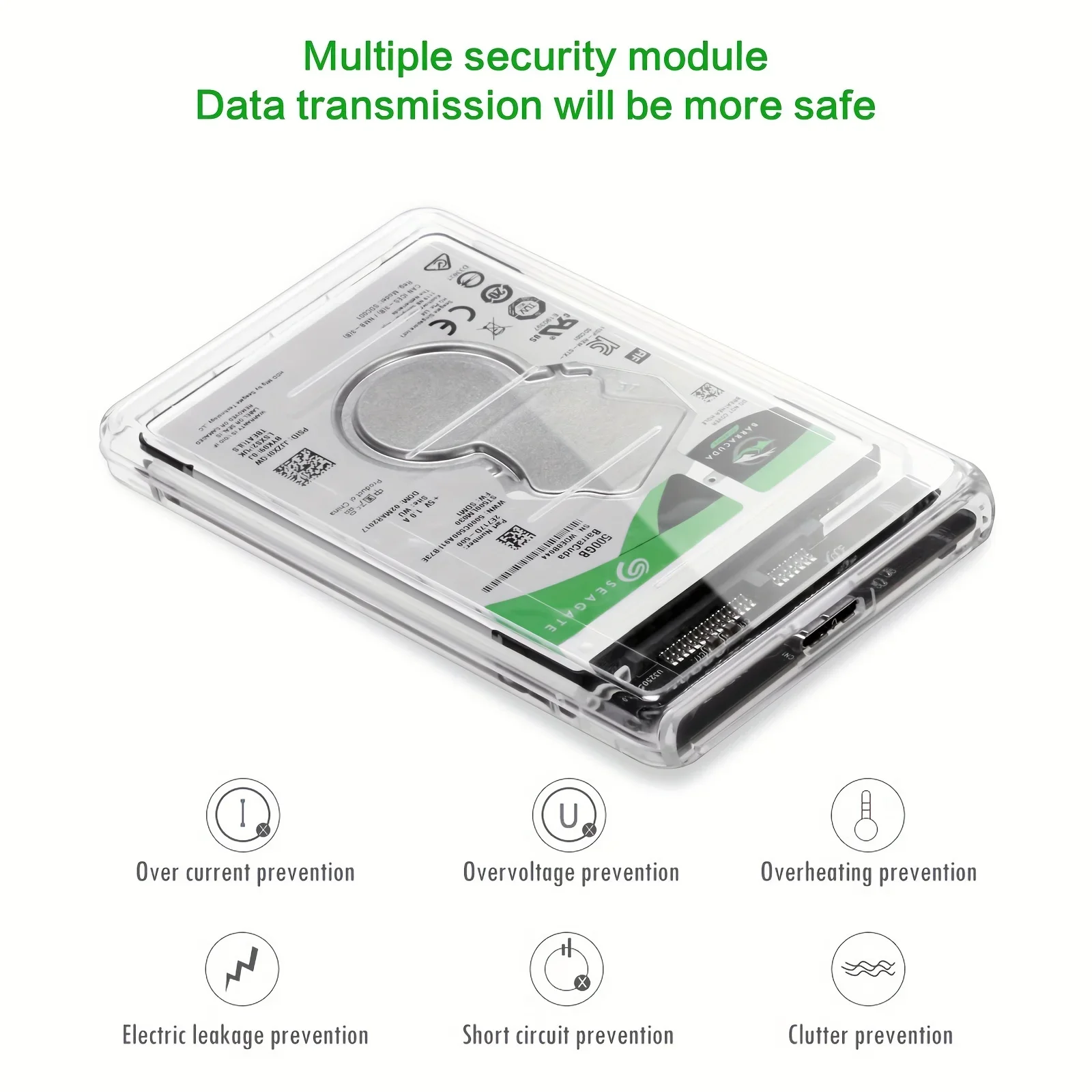 Transparent HDD Case HDD Enclo - Portable Ssd Enclosure avaliação e preço