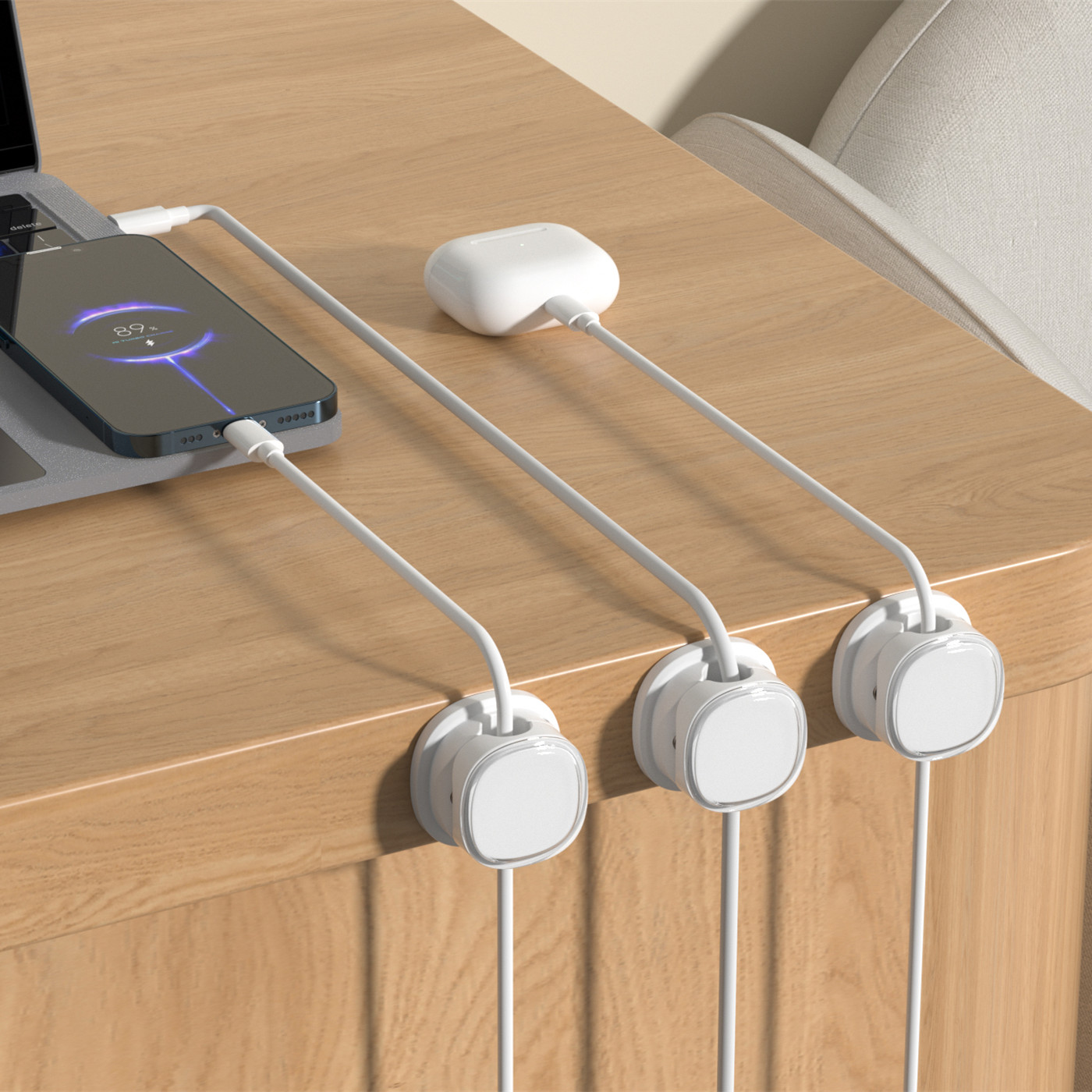 3/6/8/12PCS Magnetic Cable Cli - Desk Cable Clip avaliação e preço