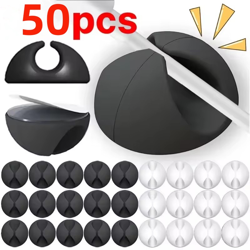 5/50Pcs Cable Clip Winder Orga - Desk Cable Clip avaliação e preço
