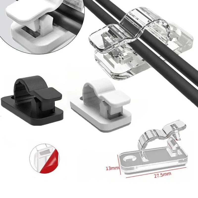10/50Pcs Self Adhesive Cable C - Desk Cable Clip avaliação e preço