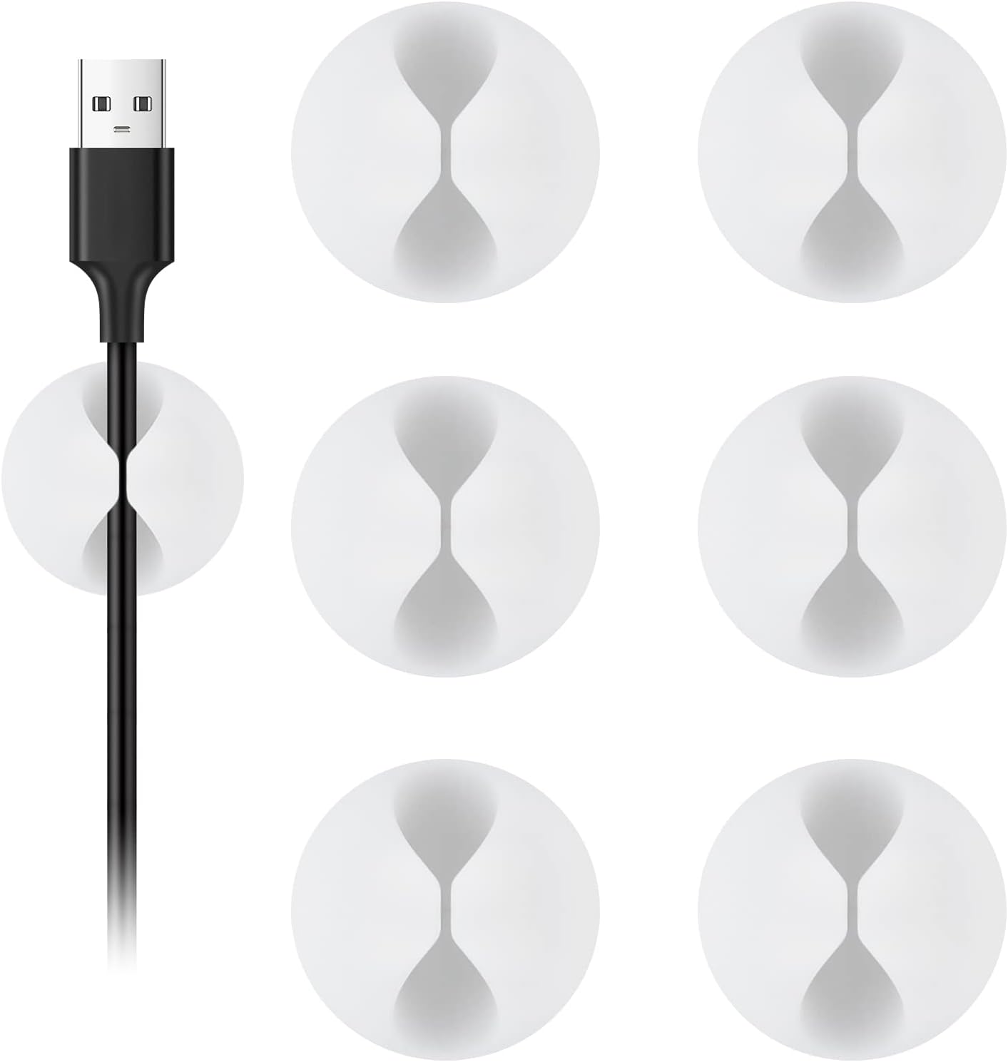 Cable Clips, 10 Pack White Cor - Desk Cable Clip avaliação e preço