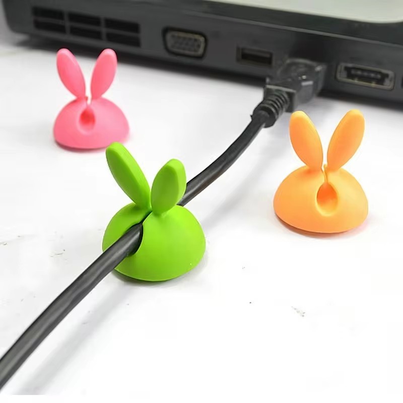 Cute Rabbit Ear Cable Manager  - Desk Cable Clip avaliação e preço