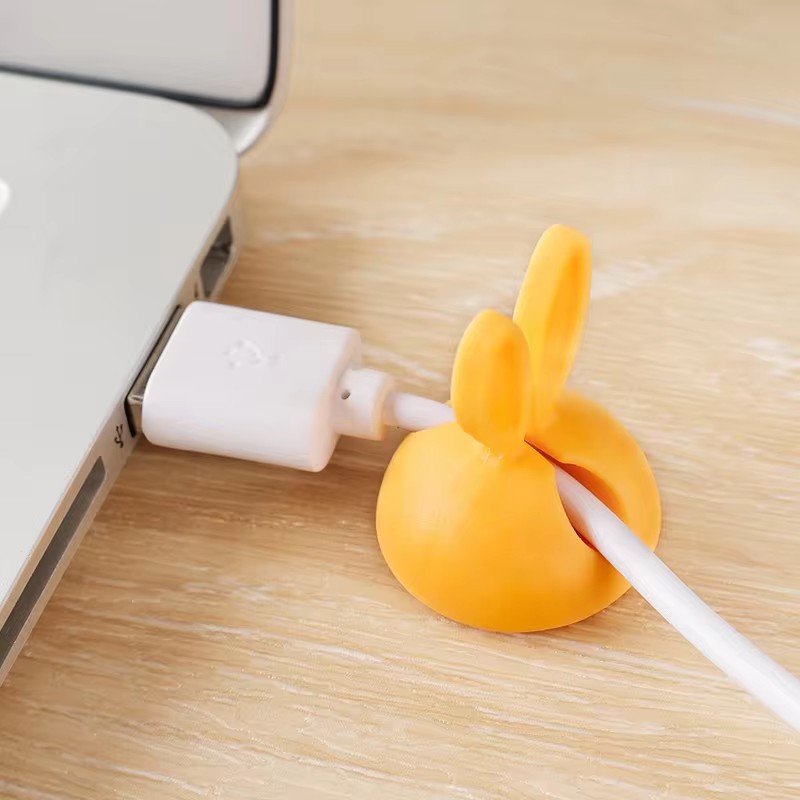 Cute Rabbit Ear Cable Manager  - Desk Cable Clip avaliação e preço