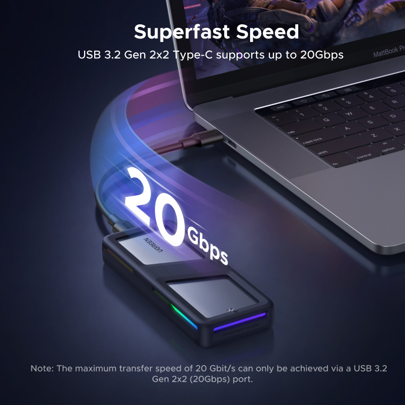 UGREEN 20Gbps M.2 SSD Case NVM - Portable Ssd Enclosure avaliação e preço