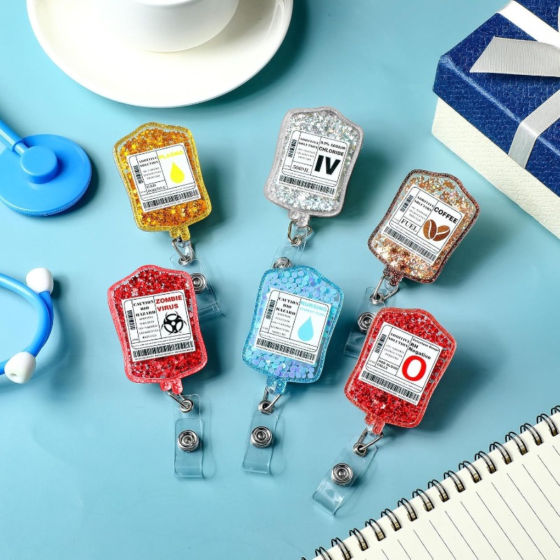 1pc Gift Glitter ID Badge Reel - Xray Tech Accessories avaliação e preço