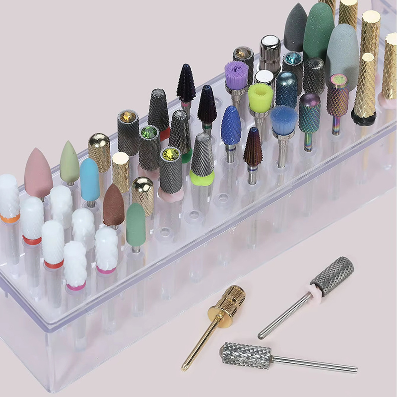 48 Holes Clear Nail Drill Bits - Tech Accessories Box avaliação e preço