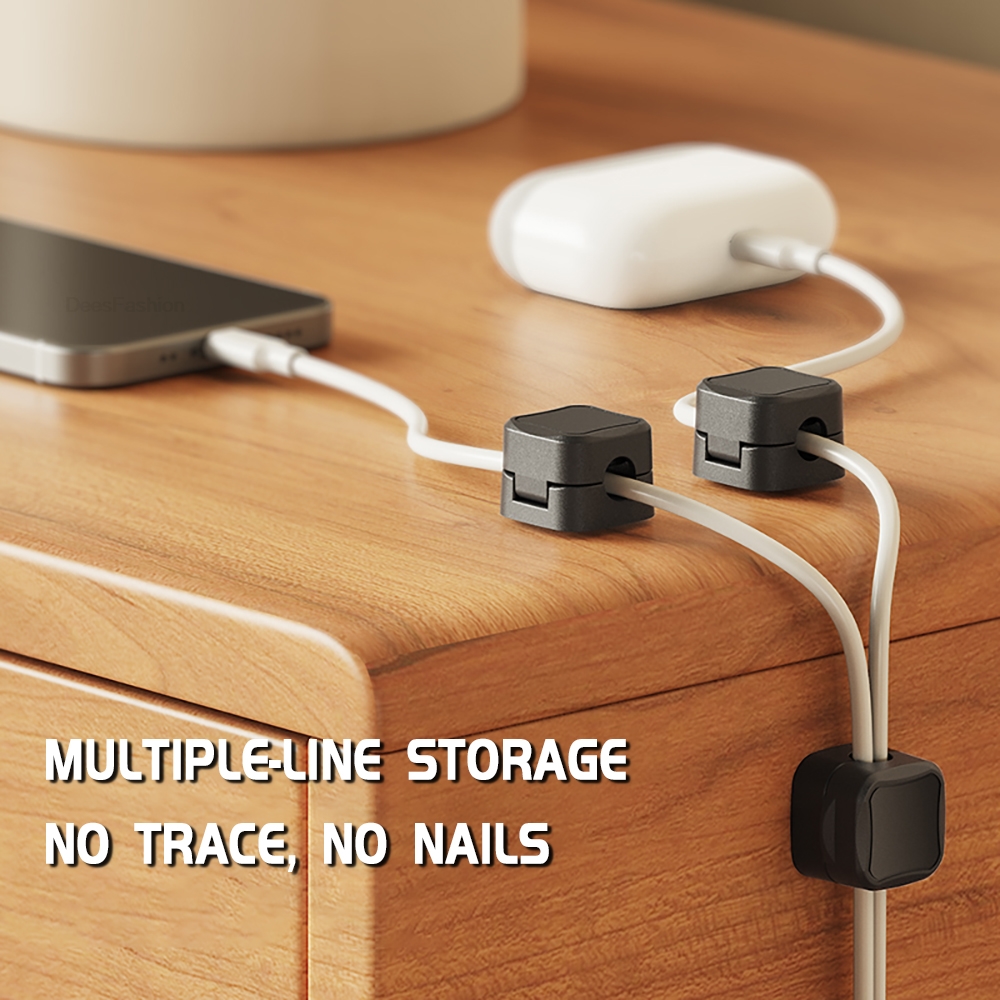 1/6/12pcs Magnetic Cable Clip  - Desk Cable Clip avaliação e preço
