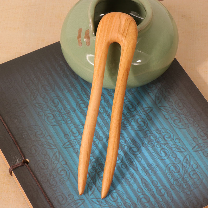 Peach Wood U-shaped Hairpin An - Tech Accessories Women avaliação e preço