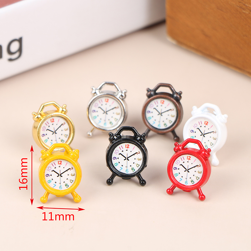 1PC 1:12 Scale Alarm Clock Dol - Tech Home Accessories avaliação e preço