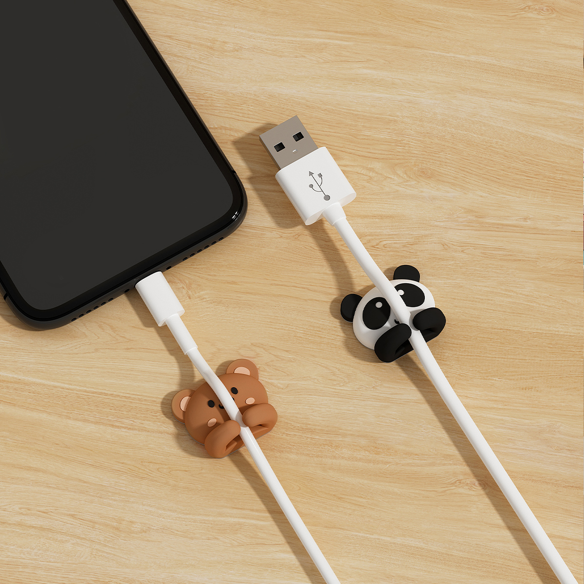 2/3pcs Cute Cartoon Desktop Ca - Desk Cable Clip avaliação e preço