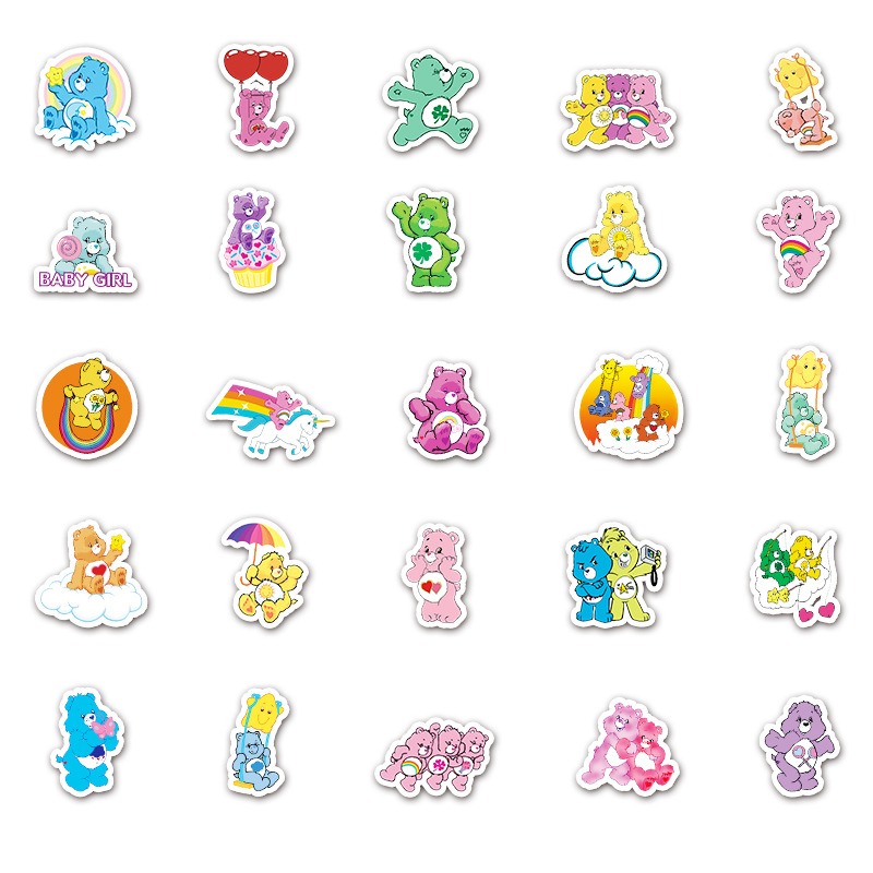 New Cute 50Pcs Care Bears Clas - Tech Home Accessories avaliação e preço