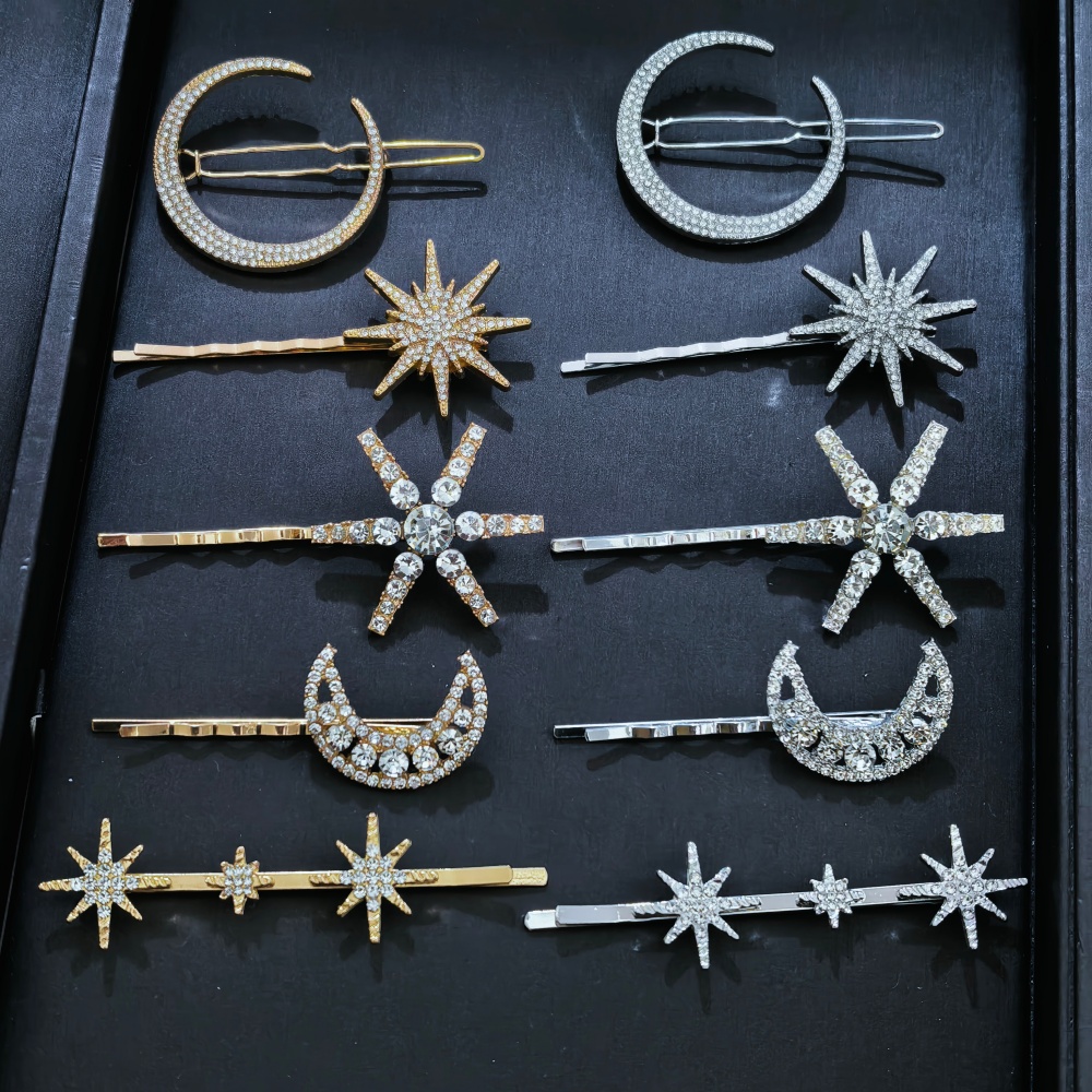 3/4 pcs set Crystal Star Hairp - Tech Accessories Women avaliação e preço