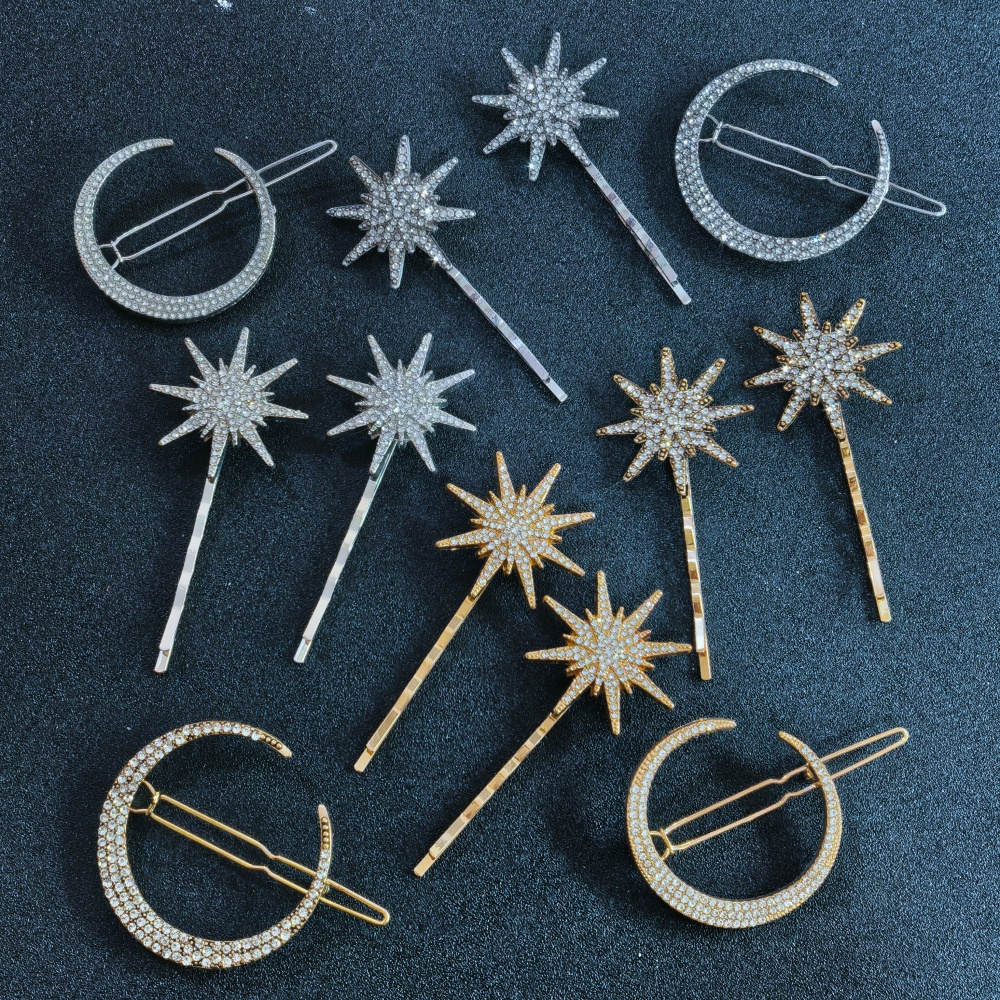 3/4 pcs set Crystal Star Hairp - Tech Accessories Women avaliação e preço