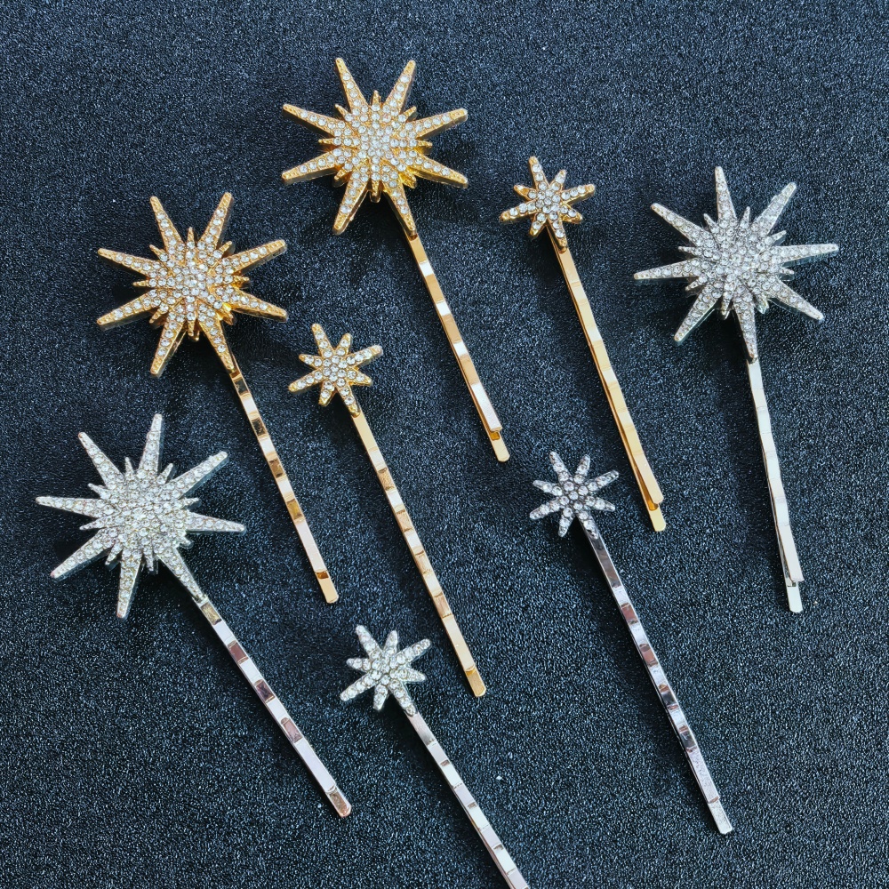 3/4 pcs set Crystal Star Hairp - Tech Accessories Women avaliação e preço