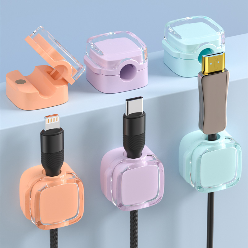 3-Pack Colorful Magnetic Cable - Desk Cable Clip avaliação e preço