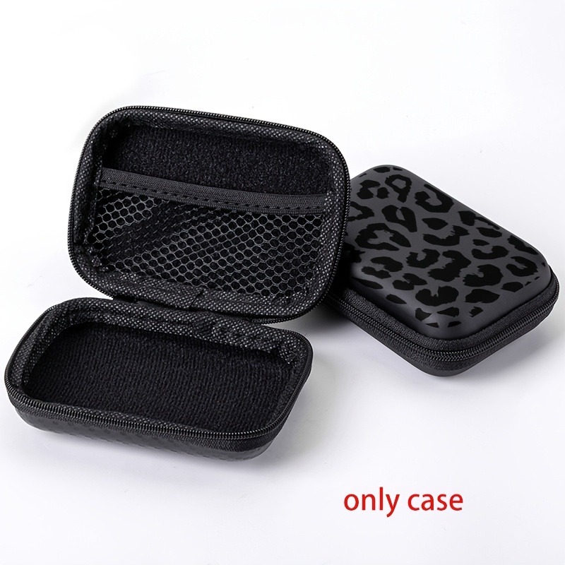 Black Leopard Print EVA Hard S - Tech Accessories Organizer avaliação e preço