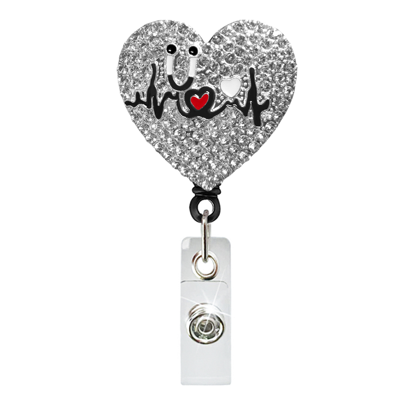 Rhinestone Heart Shape EKG Syr - Xray Tech Accessories avaliação e preço