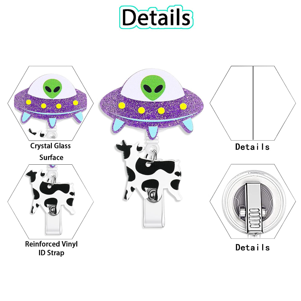 Glitter Alien Badge Holder Cut - Xray Tech Accessories avaliação e preço