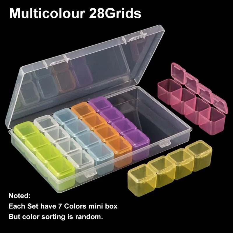 28/56 Grids Plastic Beads Stor - Tech Accessories Box avaliação e preço
