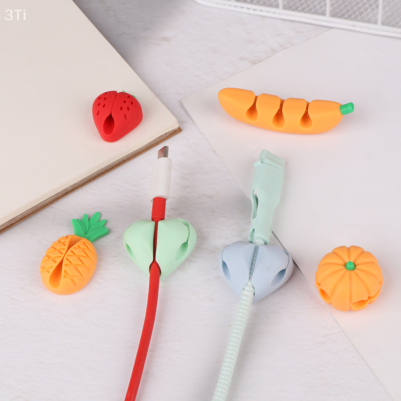 2/4Pcs Cute Love Pineapple Cab - Desk Cable Clip avaliação e preço