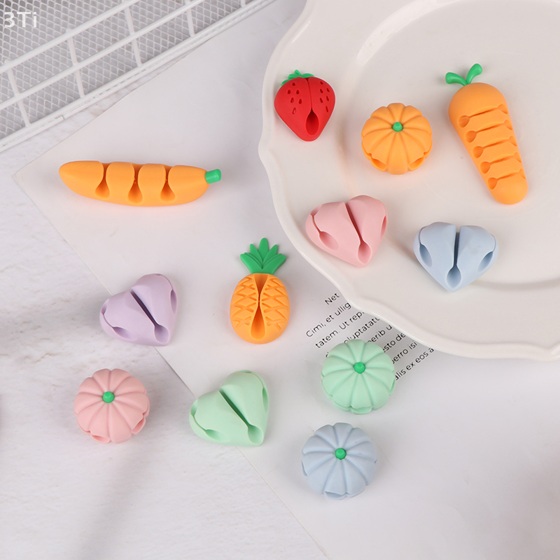 2/4Pcs Cute Love Pineapple Cab - Desk Cable Clip avaliação e preço