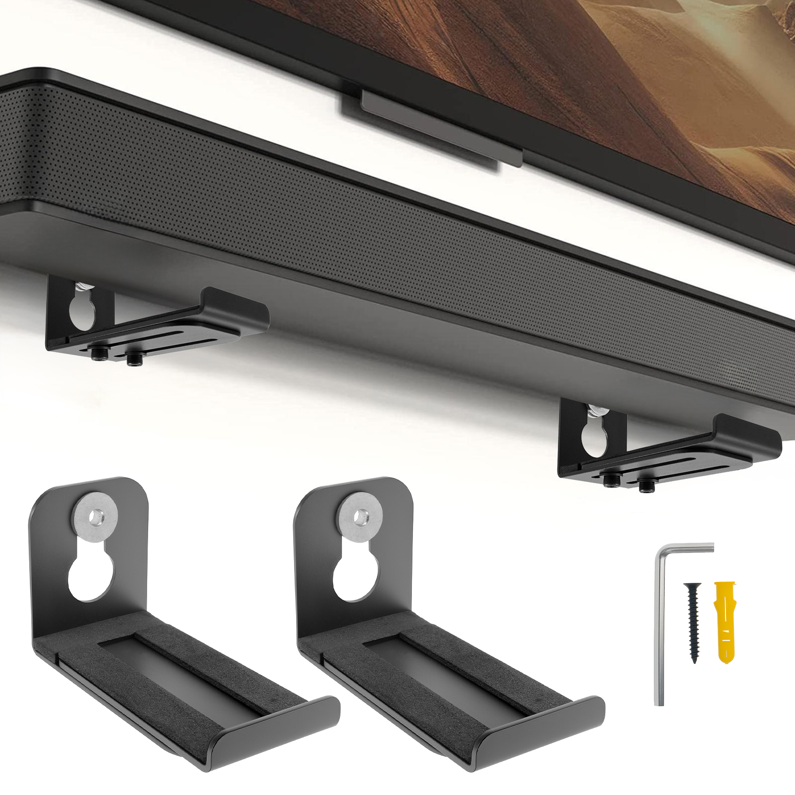 2Pcs Soundbar Speaker Stands W - Tech Home Accessories avaliação e preço