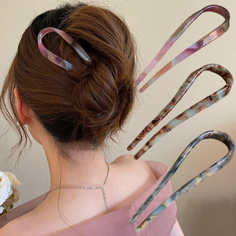 U-Shaped Hair Sticks Acetate A - Tech Accessories Women avaliação e preço