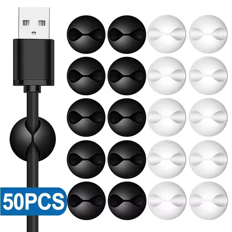 5/50Pcs Desktop Wall Cable Cli - Desk Cable Clip avaliação e preço