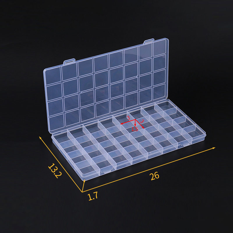 32/24/15 Grids Transparent Rec - Tech Accessories Box avaliação e preço