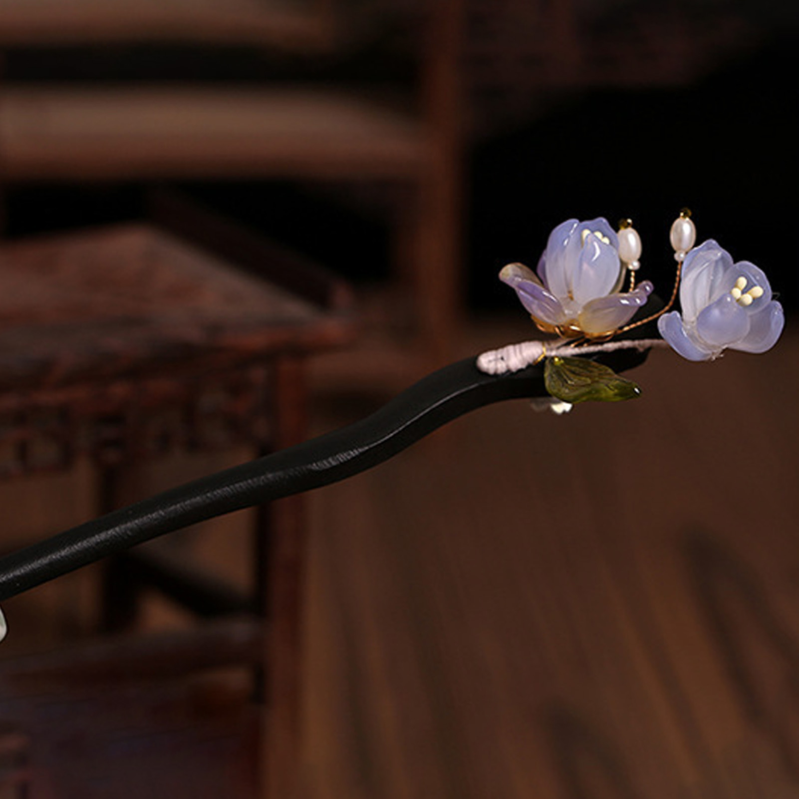 Vintage Wooden Flower Hairpin  - Tech Accessories Women avaliação e preço