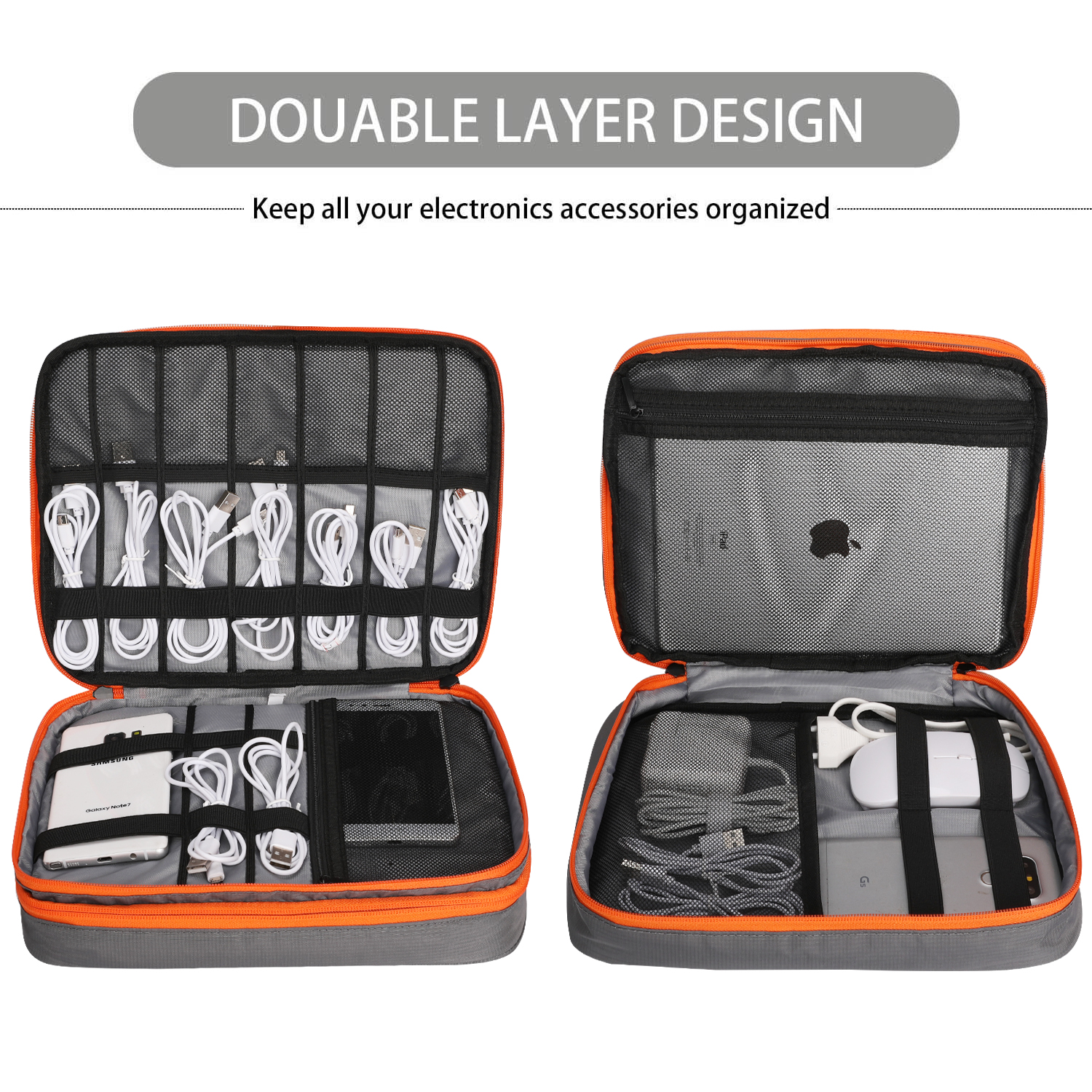 Double Layers Large Capacity T - Tech Accessories Organizer avaliação e preço