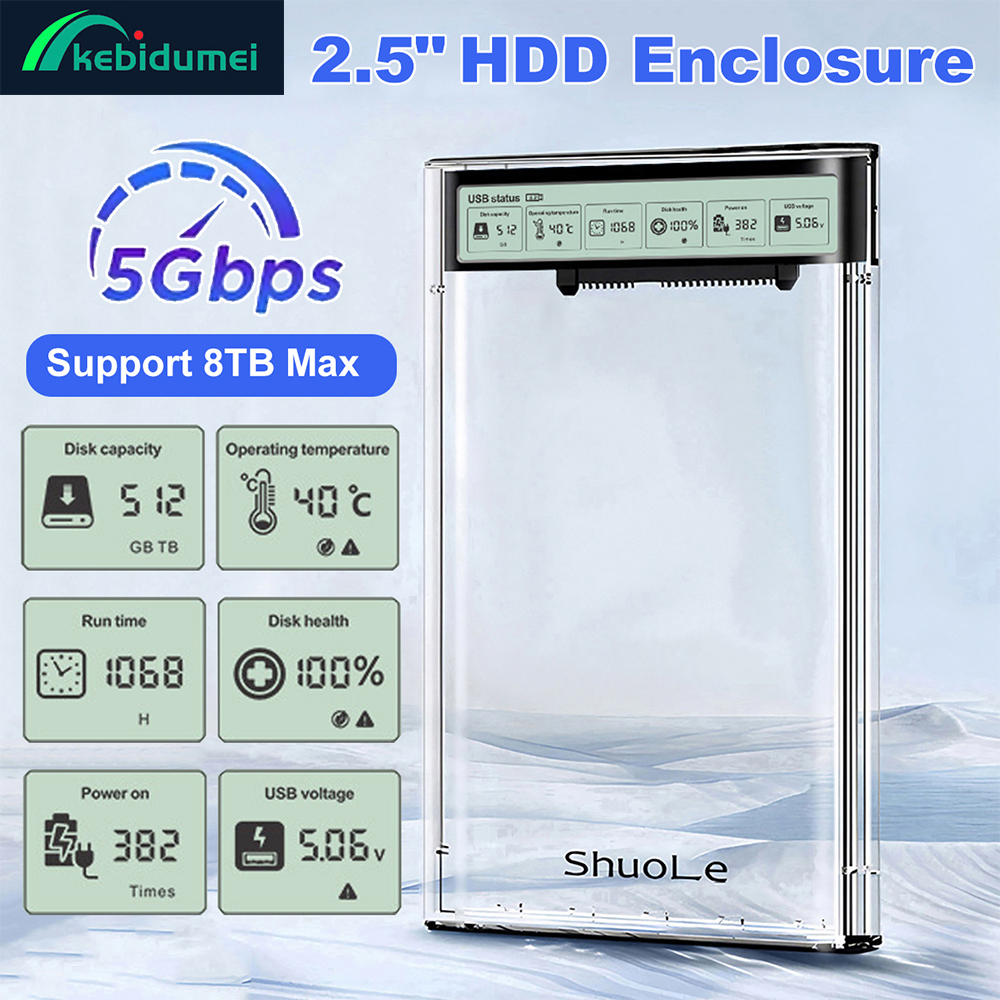Kebidumei Smart Display HDD Ca - Portable Ssd Enclosure avaliação e preço
